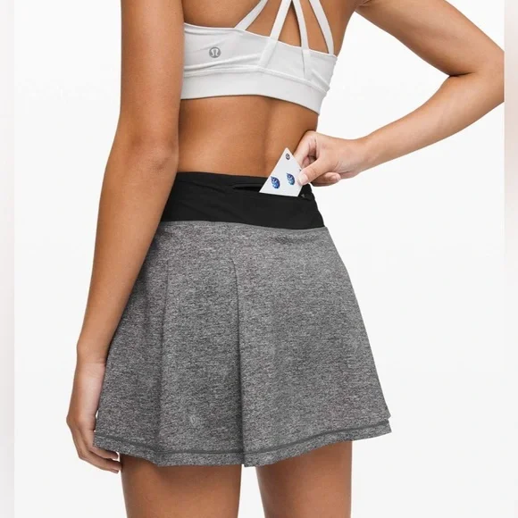 Lululemon Pace Rival Skirt (Tall), Heather Lux Multi Black - Picture 3 of 11